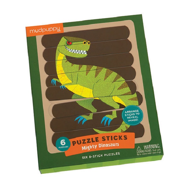 Levně Mudpuppy Puzzle Sticks - Dinosauři (24 dílků)