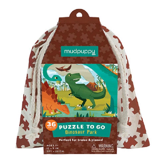 Levně Mudpuppy Puzzle na cesty - Dinosauří park (36 dílků)