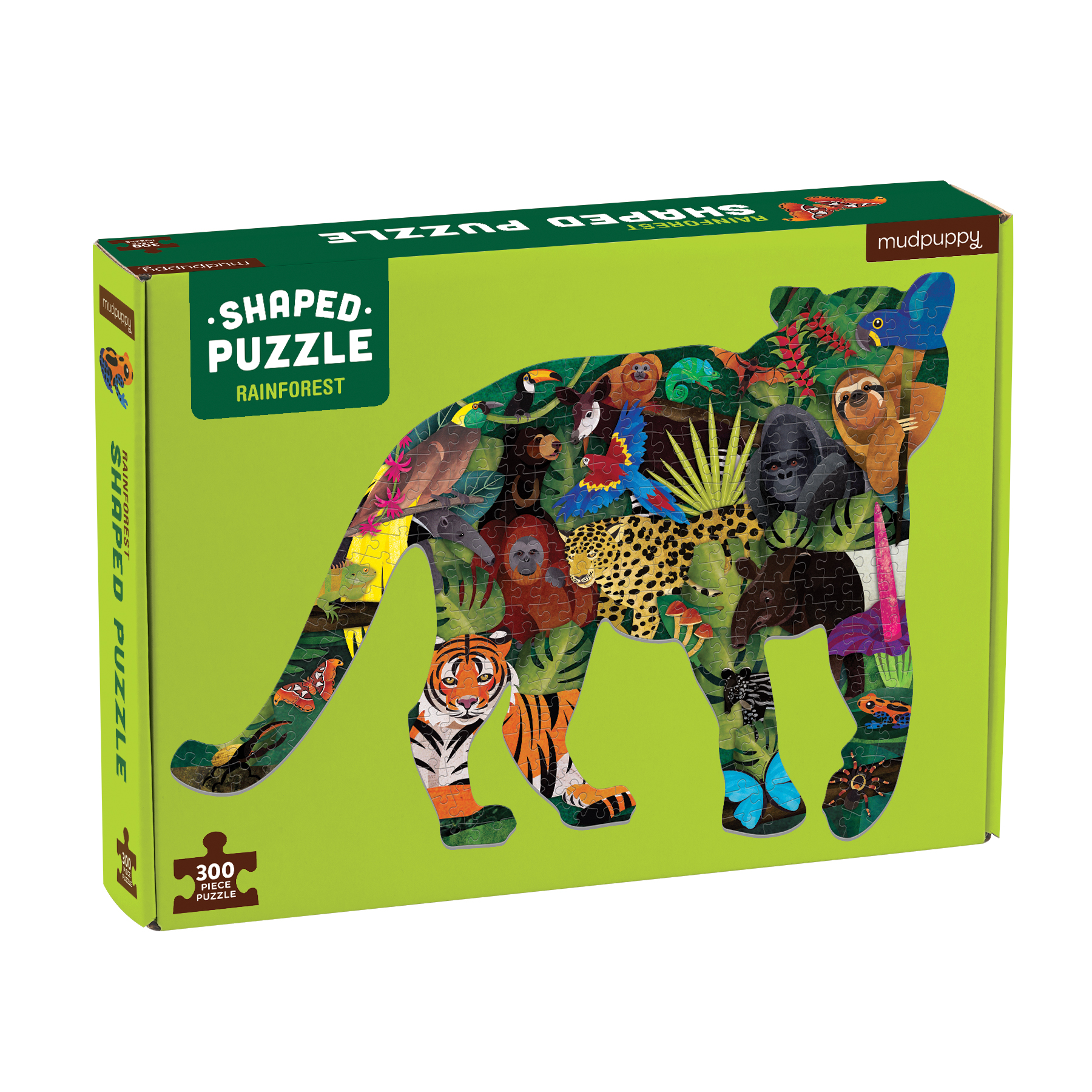 Levně Mudpuppy Tvarované puzzle - Deštný prales (300 dílků)