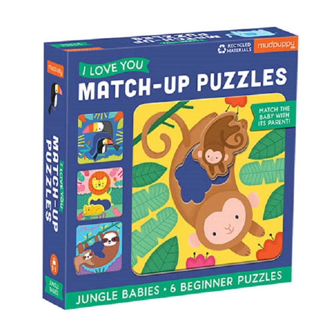 Mudpuppy Match-Up Puzzle - Mláďata z džugle