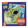Magnetické puzzle -  Zvieratá z pevniny a mora (2x20 dielikov)