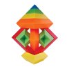 Stavebnice Wedge-it - Skládací pyramida - duhové barvy (15 dílků)