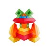 Stavebnice Wedge-it - Skládací pyramida - duhové barvy (15 dílků)