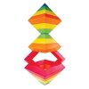 Wedge-it - Skládací pyramida - duhové barvy (15 dílků)