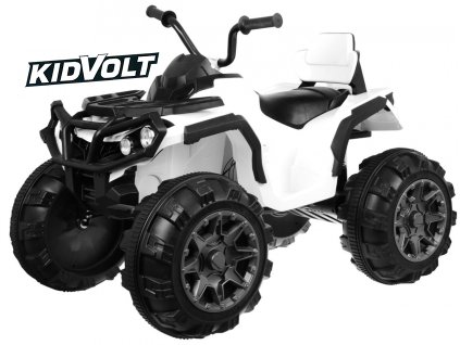 7457 detska elektricka ctyrkolka atv bez ovladace 2x45w bila