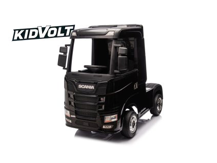 9172 1 detsky elektricky kamion scania r serie cerna