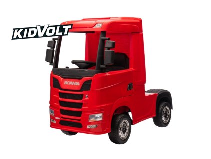 9178 detsky elektricky kamion scania r serie cervena