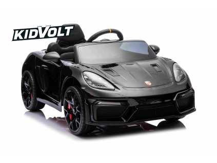 9280 1 detske elektricke porsche 718 spyder 2x45w lakovana cerna