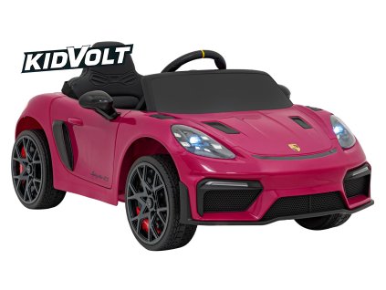 9292 2 detske elektricke porsche 718 spyder 2x45w lakovana ruzova