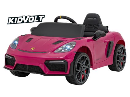 9277 1 detske elektricke porsche 718 spyder 2x45w ruzova