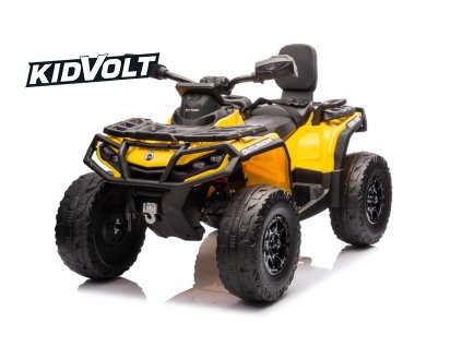 9388 detska ctyrkolka can am outlander 180w s dalkovym ovladacem zluta