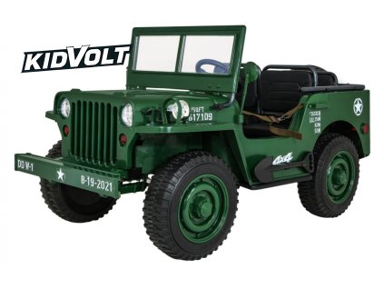 7682 dzip willys 4x4 xxl trimistny 12v zelena