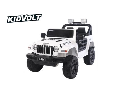 bily jeep super car lt 598 4x4 eva 12v 4motory prodeti detske elektricke auticko