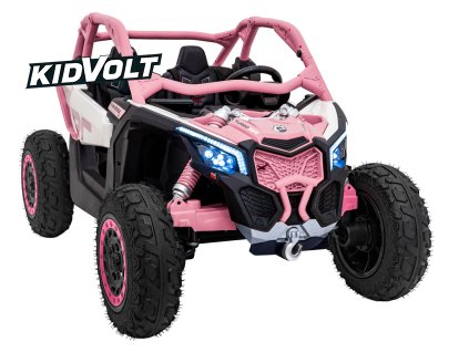 9679 1 detska elektricka buggy can am maverick xxl premium deluxe 640w 24v 20ah ruzova