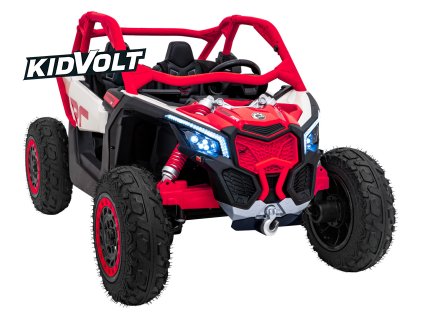 9673 1 detska elektricka buggy can am maverick xxl premium deluxe 640w 24v 20ah cervena