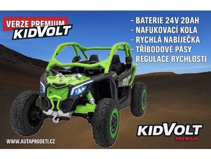 13879 12 detska buggy can am maverick xxl premium 24v 20ah 4x200w zelena