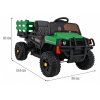 6662 1 detske elektricke auticko farmer pick up 2x35w zelena