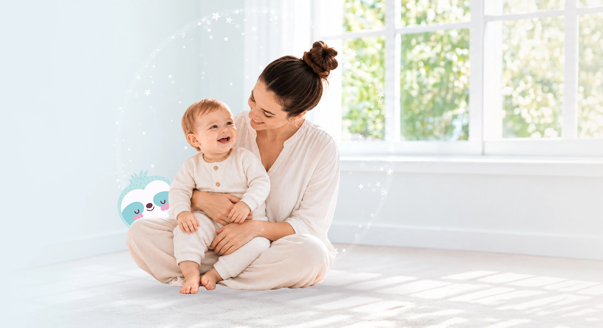 Přírodní dětská kosmetika kii-baa organic v proutěném košíku