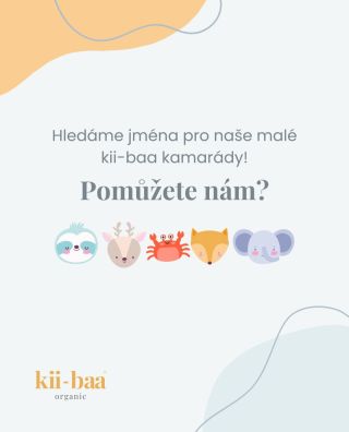 🐻🐰🦊 Naši kii-baa partáci potřebují jména! 🤍 Pomozte nám vybrat ta pravá jména pro naše malé zvířecí kamarády. ✨ Jak byste...