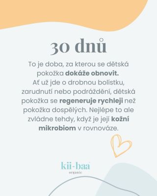 Věděli jste, že dětská pokožka se nejlépe obnovuje tehdy, když je její kožní mikrobiom v rovnováze? 🤍 Právě zdravý kožní...