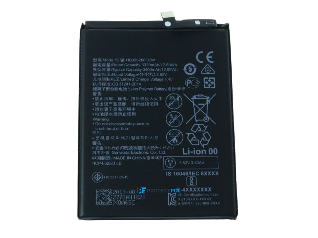 Huawei P Smart 2019 (POT-LX1), Honor 10 Lite (HRY-LX1) gyári típusú akkumulátor, 3400 mAh (HB396286ECW)