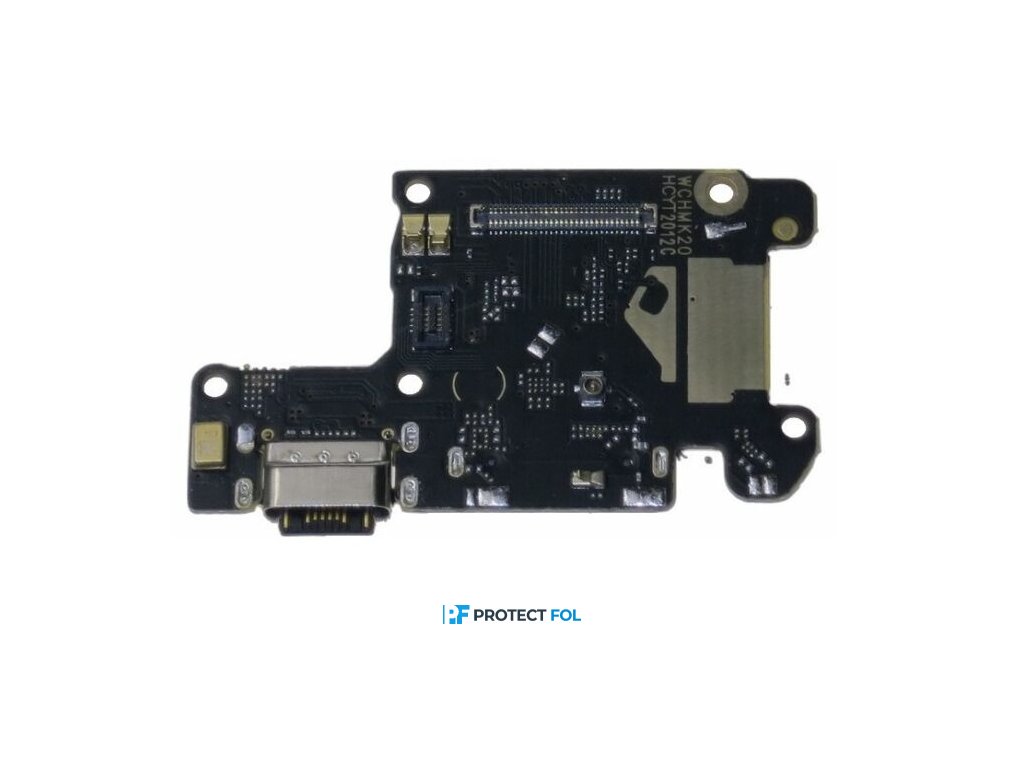 Xiaomi Mi 9T, gyári típusú töltőcsatlakozós (Type-C), mikrofonos és dupla sim olvasós panel