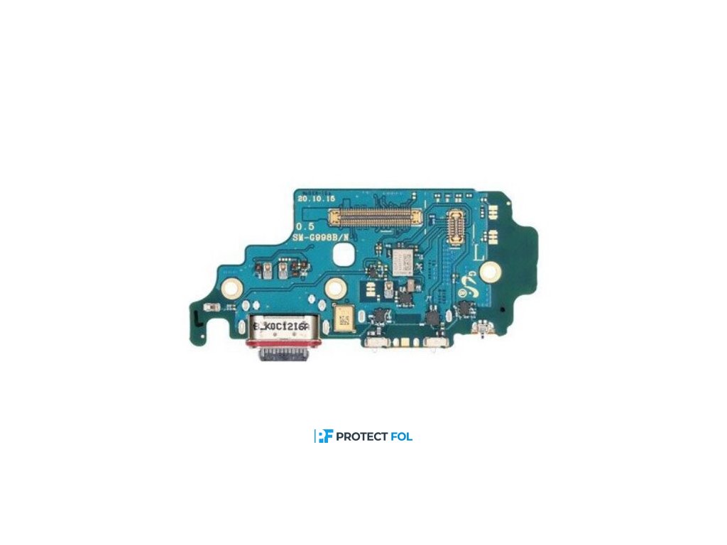 Samsung Galaxy S21 Ultra 5G, (G998B), gyári, eredeti töltőcsatlakozós (Type-C), mikrofonos és sim olvasós panel