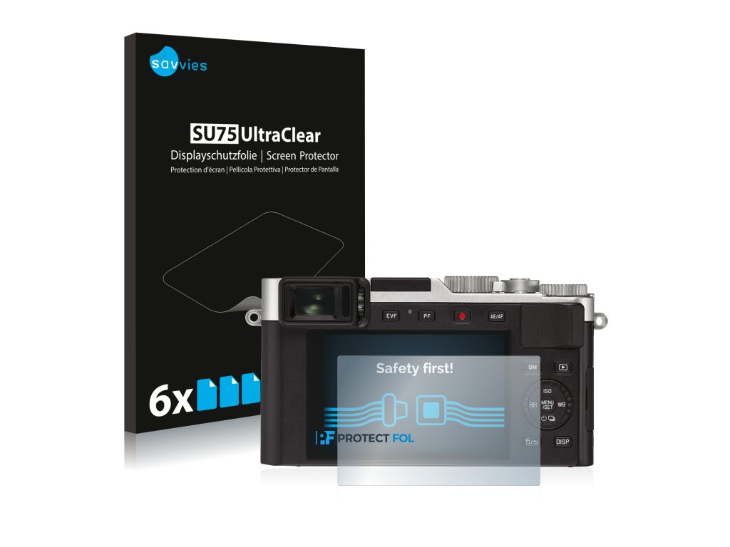 Leica D-Lux 7 típusú fényképezőhöz 6db-os Savvies SU75 kijelzőfólia