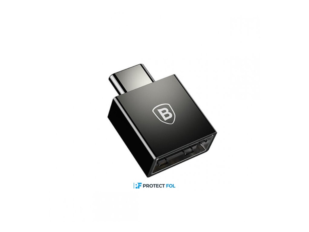 Baseus OTG adapter, Type-C (fiú) - USB (lány), 2,4A (CATJQ-B01), fekete