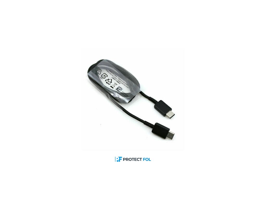 Samsung eredeti, gyári Type-C - Type-C kábel 1M (EP-DA705BBEGWW), fekete