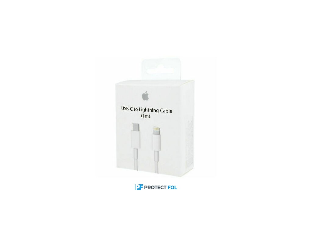 Apple iPhone 5, 6, 7, 8, X, 11, 12 eredeti, gyári Lightning - Type-C kábel 1M (MQGJ2ZM/A) (BLISTER), fehér