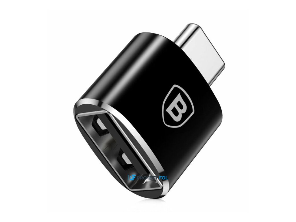 Baseus OTG adapter, Type-C (fiú) - USB (lány), 2,4A (CATOTG-01), fekete