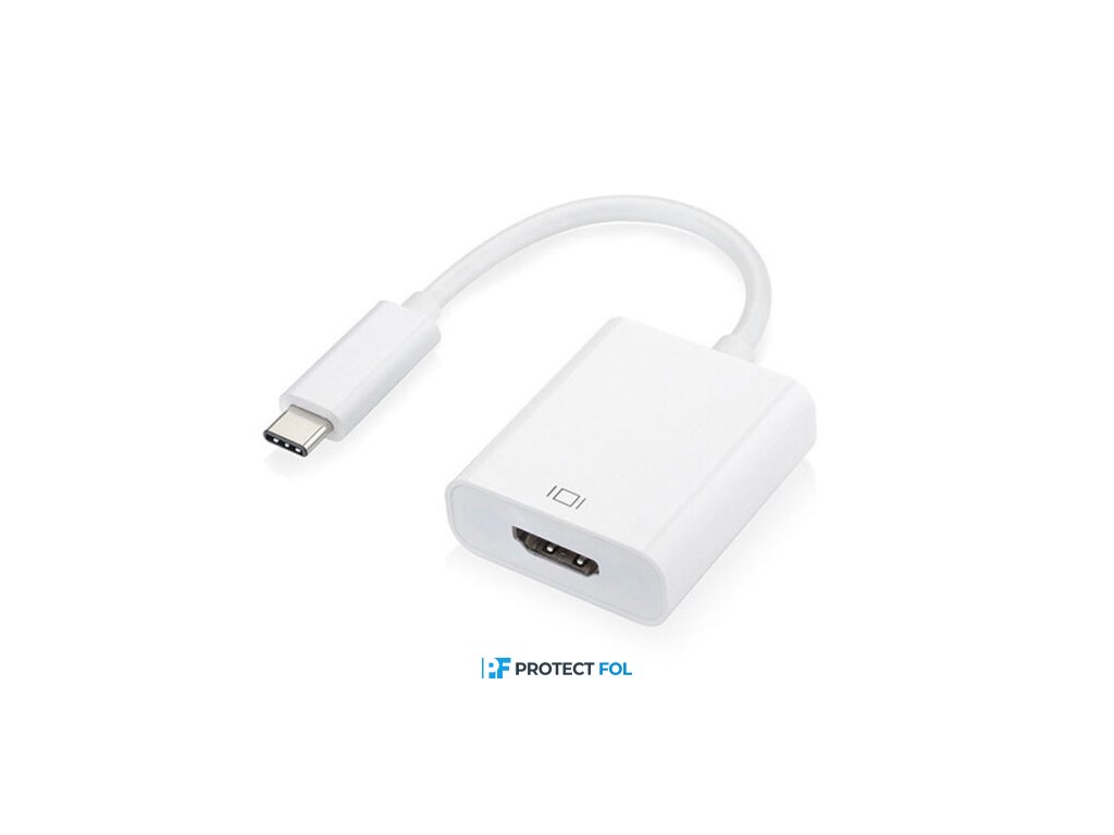 HDMI - Type-C kábel, átalakító 0,25M (HDMI 4K*2K), fehér