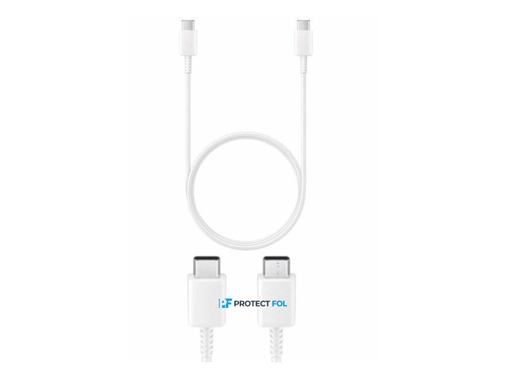 Samsung eredeti, gyári S20, S20 Plus Type-C - Type-C kábel 1M (EP-DG980BWE), fehér