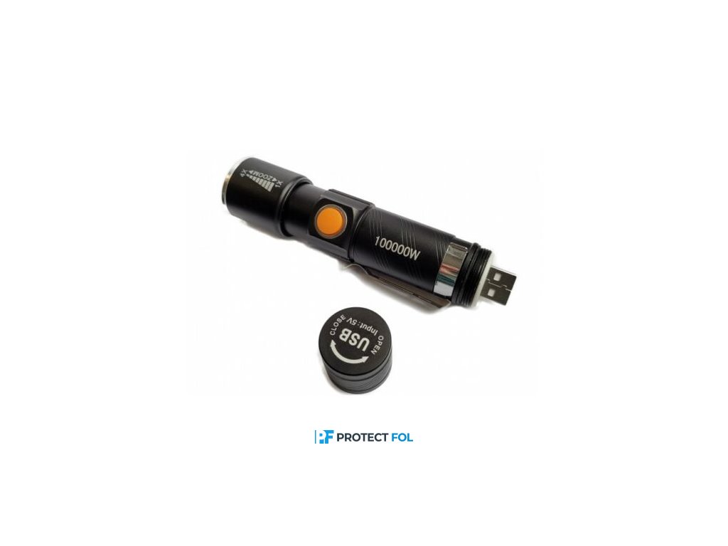 Mini zseblámpa LED-es extra erős fénnyel USB-ről tölthető akkumulátorral -  Protect Fol Webáruház
