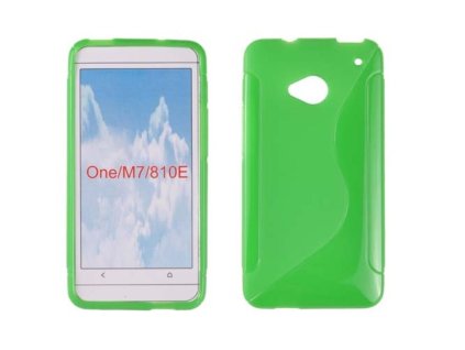 HTC One Mini M4, (601e), S-line gumis hátlaptok, zöld