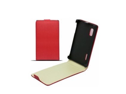 HTC One SV, NEO lefelé nyíló flip tok, bordó