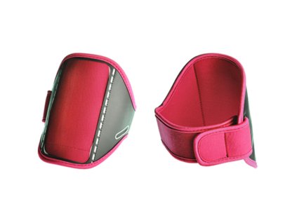 4.8"-os futó, tépőzáras sport tok karra, (belméret kb: 7,5cm x 13,5cm), piros 02