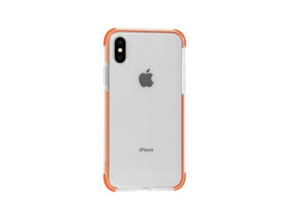 Apple iPhone X, XS, (5.8), Summer gumis hátlaptok, átlátszó - narancs