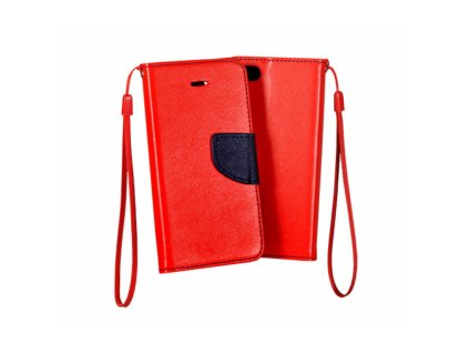 Microsoft Lumia 950 XL, Fancy oldalra nyíló flip tok, piros - sötét kék