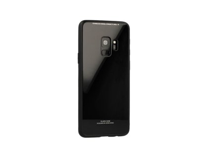 Vennus Glass Case üveges hátlaptok Huawei Y6, (2018), Y6 Prime (2018) típusú készülékre (nincs ujjlenyomat nyílás), fekete
