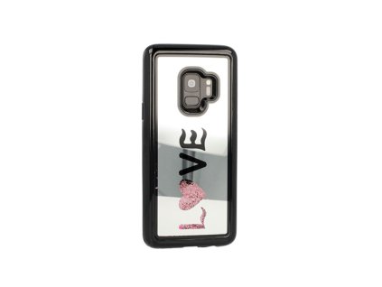 Samsung Galaxy S8 Plus, (G955), Vennus Mirror Water, csillámos folyadékos, tükrös, gumis hátlaptok, (Love) ezüst