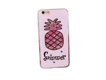 Samsung Galaxy S9, (G960), Water csillámos folyadékos gumis hátlaptok, ananász