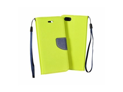 HTC Desire 10 Lifestyle, Fancy oldalra nyíló flip tok, világos zöld - sötét kék