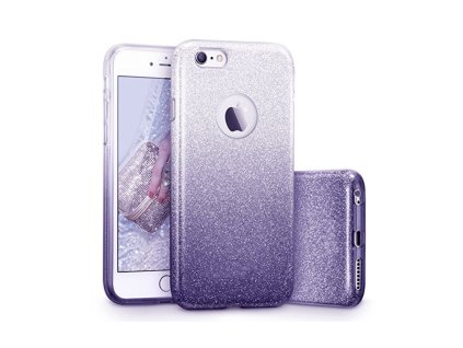 Samsung Galaxy J4 (2018), (J400), Glitter Bling csillámos gumis hátlaptok, lilás-fekete