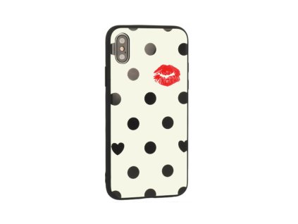 Vennus Glass Kiss üveges hátlaptok Samsung Galaxy J6 Plus (2018), (J610) típusú készülékre, fehér