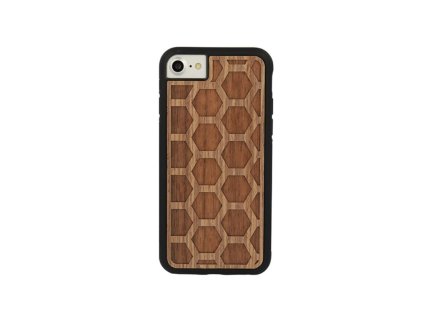 Apple iPhone 6, 7, 8 (4.7), Vennus Wood Case, igazi fa betétes, gumis hátlaptok, Design 03