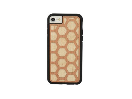 Apple iPhone 6, 7, 8 (4.7), Vennus Wood Case, igazi fa betétes, gumis hátlaptok, Design 04