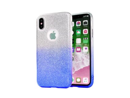 Samsung Galaxy A70, (A705), Glitter Bling csillámos gumis hátlaptok, kék