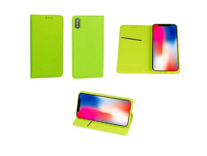 Book Smart oldalra nyíló flip tok Samsung Galaxy A80, (A805), A90, (A905) típusú készülékhez, lime
